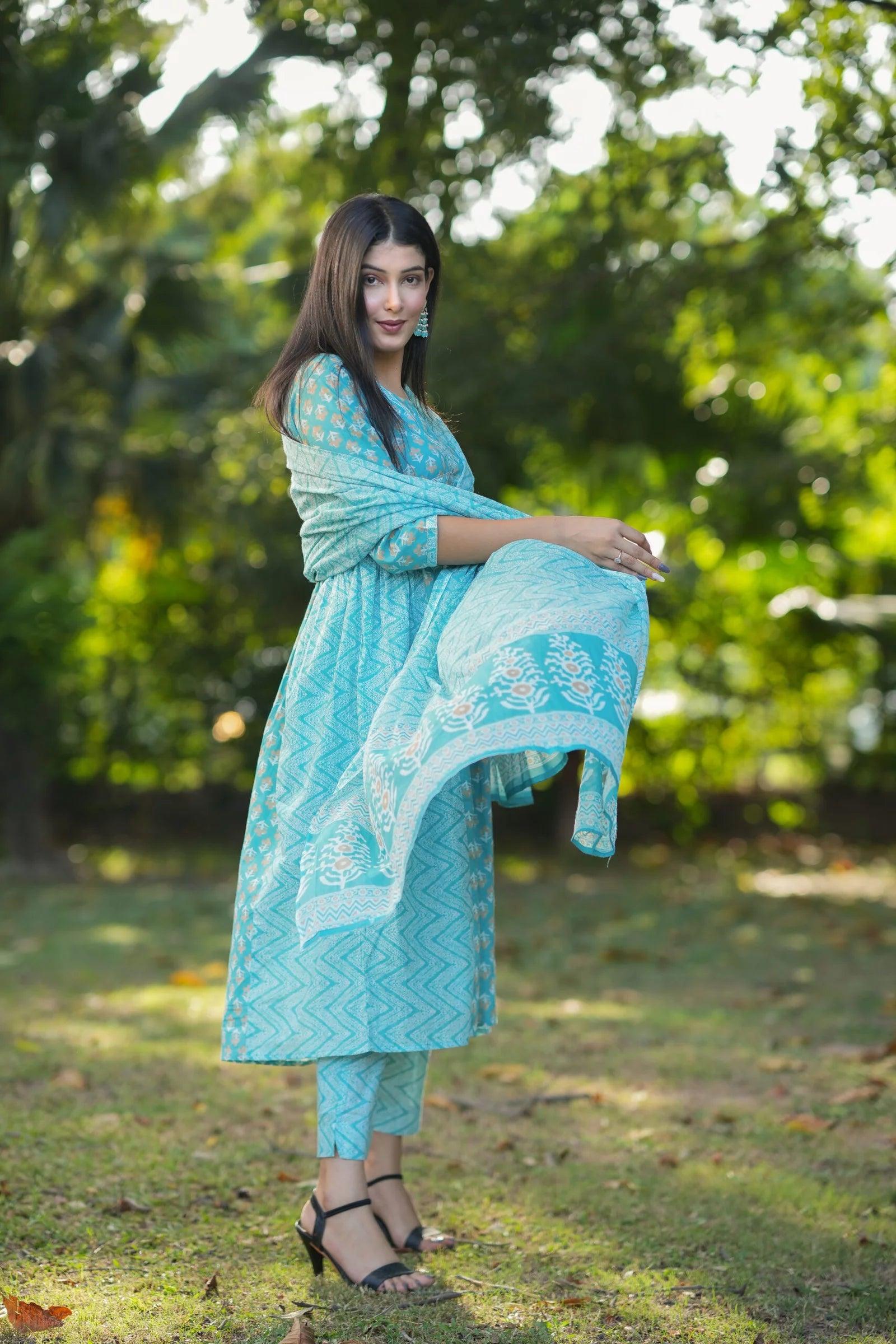 Anarkali Suit Set-Saubhagya Fashion