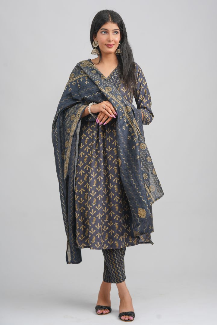Muslin Kurti Set-Saubhagya Fashion